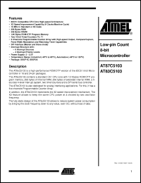 Click here to download AT83C5103XXX-IBRAL Datasheet