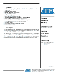 Click here to download AT97SC3203S Datasheet