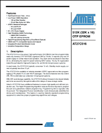 Click here to download AT27C516-70JU Datasheet