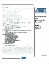 Click here to download ATA5774-PXQW Datasheet