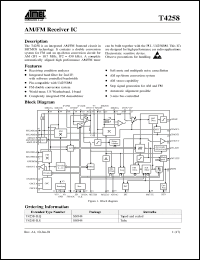 Click here to download T4258 Datasheet