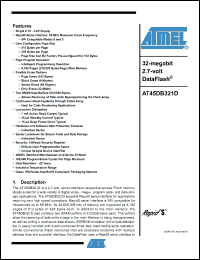 Click here to download AT45DB321D-CU Datasheet