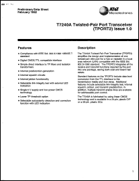 Click here to download T7240A-EC Datasheet