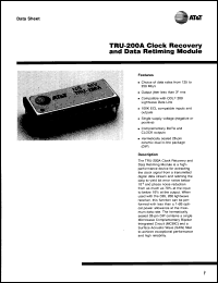 Click here to download TRU200A Datasheet