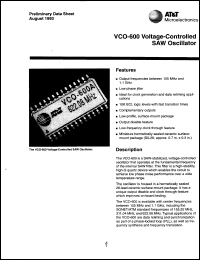 Click here to download VCO600 Datasheet