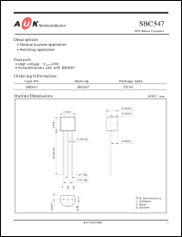 Click here to download SBC547 Datasheet