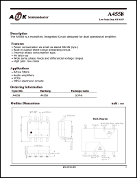 Click here to download A4558 Datasheet