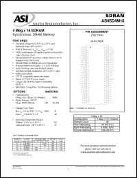 Click here to download AS4SD4M16DG-10 Datasheet