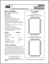 Click here to download AS5SS256K36ADQ-10/XT Datasheet