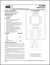 Click here to download AS8F512K32P-120/883C Datasheet