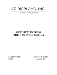 Click here to download ACM1604C-RLFD-T Datasheet