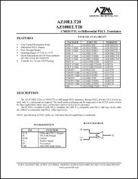 Click here to download AZ100ELT20DR2 Datasheet