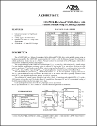 Click here to download AZ100EP16FETR2 Datasheet