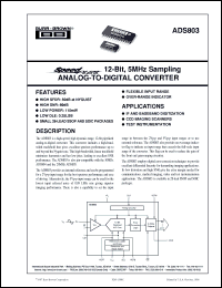 Click here to download ADS803 Datasheet