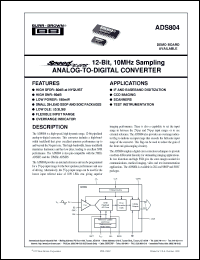 Click here to download ADS804E/1K Datasheet