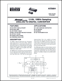 Click here to download ADS804U Datasheet