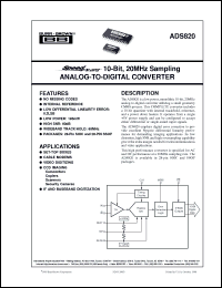 Click here to download ADS820E/1K Datasheet
