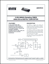 Click here to download ADS7810U/1K Datasheet