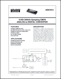 Click here to download ADS7815U Datasheet