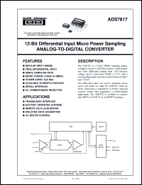 Click here to download ADS7817E/2K5 Datasheet