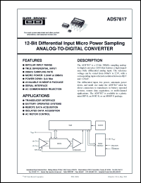 Click here to download ADS7817U/2K5 Datasheet