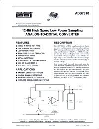 Click here to download ADS7818EB/250 Datasheet