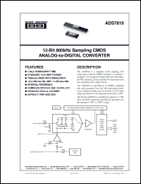 Click here to download ADS7819UB Datasheet