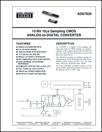 Click here to download ADS7820UB Datasheet
