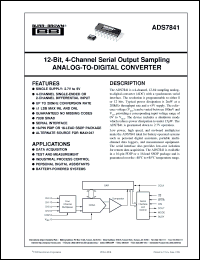 Click here to download ADS7841EB/2K5 Datasheet