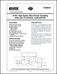 Click here to download ADS8321EB/250 Datasheet
