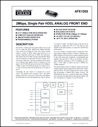 Click here to download AFE1205 Datasheet