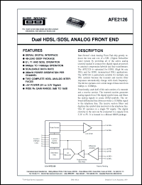 Click here to download AFE2126E/1K Datasheet