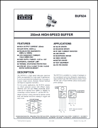 Click here to download BUF634U Datasheet