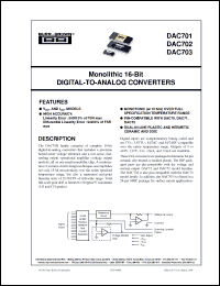 Click here to download DAC703KH Datasheet