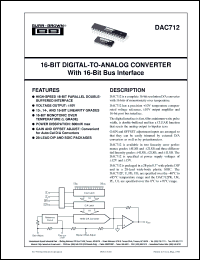 Click here to download DAC712PL Datasheet