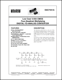 Click here to download DAC7541AJP Datasheet