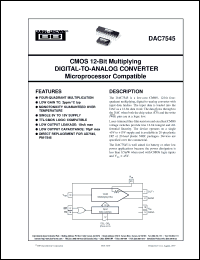 Click here to download DAC7545JU Datasheet