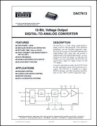 Click here to download DAC7613EB Datasheet