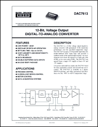 Click here to download DAC7613EB/1K Datasheet