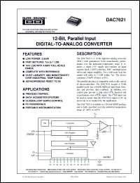 Click here to download DAC7621EB/1K Datasheet