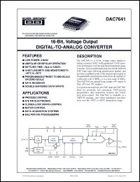 Click here to download DAC7641Y Datasheet