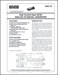 Click here to download DDC112U Datasheet