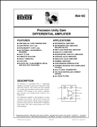 Click here to download INA105KP Datasheet