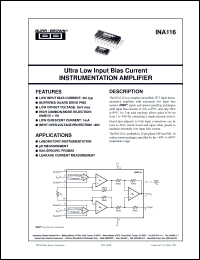 Click here to download INA116 Datasheet