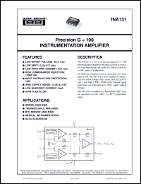 Click here to download INA131BP Datasheet