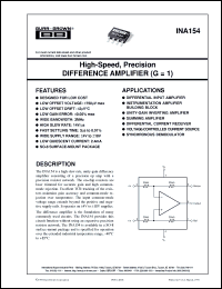 Click here to download INA154 Datasheet