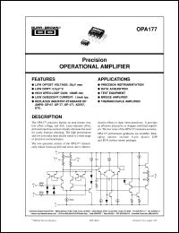 Click here to download OPA177GS Datasheet