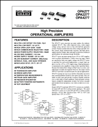 Click here to download OPA277PA Datasheet