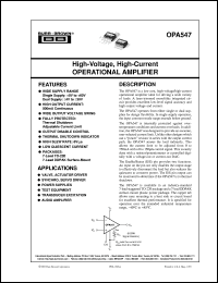 Click here to download OPA547F/500 Datasheet