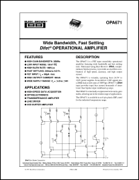 Click here to download OPA671AP Datasheet